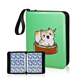 CLOVERCAT 40 Pages 9 Pocket Binder Compatible with Amiibo Pokemon Cards, Portable Storage Case with Removable Sheets Holds Up to 720 Cards-Toys Gifts for Boys Girls (9 Pocket)