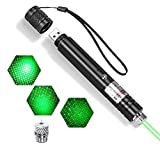 High Power Green Laser Pointer, Handheld USB Rechargeable Ultra-Long-Distance Adjustable Focus Flashlight, Suitable for Night Astronomical Camping