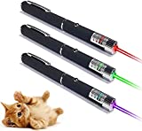 3 Pack Laser Pointer for Cats Dogs Pet Interactive Exercise Toys, Long Range Red Laser Presentation Remotes for Indoor Classroom Interactive Teaching