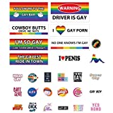 28 Pcs Original Funny Gay LGBT Prank Bumper Stickers for Truck,Cars,Vehicle or Luggage