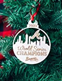 A t l a n t a B r a v e s 2021 MLB Champions ATL Skyline Christmas Ornament Christmas Tree Decor