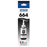 EPSON T664 EcoTank -Ink Ultra-high Capacity Bottle Black (T664120-S) for Select Epson EcoTank Printers