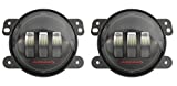 J.W. Speaker 0554573 Model 6145 J2 12V SAE/ECE LED Fog Light with Black Inner Bezel - 2 Light Kit, 2 Pack