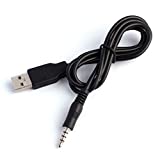 Zimrit 3.5mm Male AUX Audio Jack to USB 2.0 Male Charge Cable Adapter Cord 3 Feet (3.5mm Aux 3 feet)