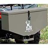 Boss Buck 80 LB Capacity Spreader | Spacious Versatile Durable Adjustable Flow Rate ATV Feeder | Feed, Salt, Fertilizer & Seed Spreader with 4-Prong Tail Light Adapter & Receiver Hitch