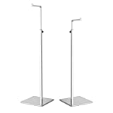 Elitnus Tabletop Chrome Purse Display Stand - 2 Pack Polished Silver Counter Adjustable Height Handbag Display Stand- Single Hanging Hook Bag Display