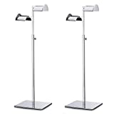 Polmart Countertop Adjustable Double Arm Handbag Purse Display Stand with Crescent Handles - Silver (2 - Pack)