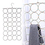 WINOMO 2 Pcs Scarf Hanger Organizer Holder, Multifunctional 28 Count Loops Scarf Racks, Tie Racks Closet Organizer and Storage (Mixed Color)