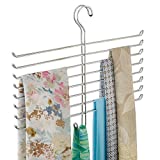 iDesign Classico Spine Closet Organizer Hanger, Hanging Storage Ideal for Bedrooms, Mudrooms, Dorm Rooms, No Hardware Required, Scarf Holder