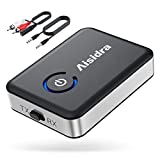 Aisidra Bluetooth Transmitter Receiver V5.0 Bluetooth Adapter for Audio, 2-in-1 Bluetooth AUX Adapter for TV/Car/PC/MP3 Player/Home Theater/Switch, Low Latency, Pairs 2 Devices Simultaneously