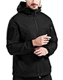 Men's Hooded Tactical Jacket - Water Resistant Soft Shell Repellent Windproof Fall Winter Coat