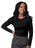 SIVVAN Scrubs for Women - Long Sleeve Comfort Underscrub Tee - S8500 - Black - L