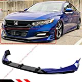 Akasaka 5 Pieces Design Painted Still Night Pearl Blue Front Bumper Splitter + Glossy Black Lip Spoiler Kit Compatible with 2018-2020 Honda Accord Model