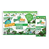 gimMe - Wasabi -Organic Roasted Seaweed Sheets - Keto, Vegan, Gluten Free - Great Source of Iodine & Omega 3s - Healthy On-The-Go Snack for Kids & Adults , 20 Count (Pack of 1)
