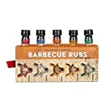 Thoughtfully Gifts, Barbecue Rubs To Go: Grill Edition Gift Set, Includes 5 Unique BBQ Rubs: Cajun, Caribbean, Mexican, Southwest, and Memphis