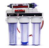 LiquaGen- 5 Stage Reverse Osmosis & Deionization (RODI) | Aquarium Reef Water Filter System - 75 GPD | Water Purifier for Fish Tank with Filter's Included