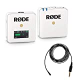 Rode Wireless GO Compact Digital Wireless Microphone System (White) with Omnidirectional Lavalier Microphone Bundle