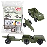 TimMee Combat Patrol Willys & Artillery - Green 4pc Playset USA Made