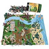 Tiny Troopers Army Men Big Battle Drum Playset (260 pcs) - Deluxe Plastic Toy Military Set Includes Green & Tan Armies of Soldiers, WW2 Tanks, Jets, Walls, Helicopters, Provisions, Playmat, & More