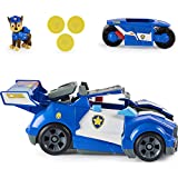 Paw Patrol, Chase 2-in-1 Transforming Movie City Cruiser Toy Car with Motorcycle, Lights, Sounds and Action Figure, Kids Toys for Ages 3 and up