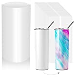 Sublimation Shrink Wrap Sleeves,9x14 Inch White Heat Sublimation Shrink Wap Film for Mugs,Cups,Tumblers,Phone Case,Shrink Wrap Bands Tube for Sublimation Blanks,50 Pcs