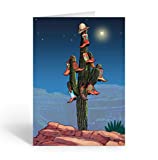 Cowboy Boot Christmas Tree - Western Christmas Card - 18 Cards & Envelopes