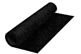 Genaflex Rubber Gym Floor Mat - 8mm Thick - 4' X 20' Heavy Duty Commercial Protective Gym Flooring Roll - Black