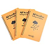 Cosmos Â Pack of 3 pcs Orange Tactical Waterproof All-weather/Shower/Aqua Notes/Pocket Notebook/Notepad (Size: 5 x 7 inches)