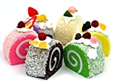 Nice purchase 6pcs Realistic Artificial Simulation Cake Dessert Mixed Fake Cake Food Model Home Staging Crafts Photography Props Fake Swiss Roll Kitchen Home Decoration Display