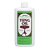 HOPE'S 100% Pure Tung Oil, Waterproof Natural Wood Finish and Sealer, 16 Fl Oz, 1 Pack