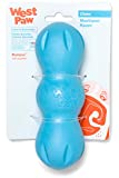 WEST PAW Zogoflex Rumpus Dog Chew Toy  Floatable Toy for Dogs, Aggressive Chewers  Puppy Chewing Toys for Catch, Fetch  Recyclable, Dishwasher-Safe, Medium 6.25", Aqua Blue