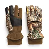 HOT SHOT Men’s Camo Aggressor Gloves – Realtree Edge Outdoor Hunting Camouflage Gear