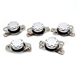 Xiaoyztan 5Pcs 120 Celsius Normally Closed Thermostat Disc 250V 10A Temperature Control Switch for Refrigerator Microwave Oven or Other Household Appliances