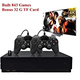 Retro Game Console, HD Video Game Consoole 843 Classic Games 4K HDMI TV Output with 2PCS Joystick for a Great Gifi for Game Player