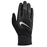 Nike Men's Therma fit Elite Run Gloves 2.0,Med(Black/Silver)
