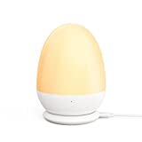 JolyWell Night Lights for KidsBaby Night Light with Stable Charging Pad, Touch Control&Timer Setting, ABS+PC Baby Egg Lamp for BreastfeedingWhite