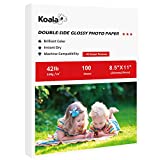 Koala Brochure Paper Double Side Glossy for Printing Photo 8.5X11 Inches 100 Sheets Compatible with Inkjet Printer 42LB