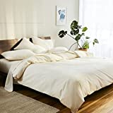 Brooklinen Luxe Core Sheet Set for King Size Bed, Cream - 4 Piece Set (1 Fitted Sheet, 1 Flat Sheet + 2 Pillowcases)