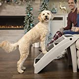 PetSafe CozyUp Folding Pet Steps - Foldable Stairs for Dogs and Cats - Best for Small to Large Pets - Large, Grey