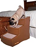 Pet Gear Easy Step III Pet Stairs, 3-step/for cats and dogs up to 150-pounds, Large, Cocoa