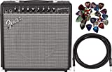 Fender Champion 40 Guitar Combo Amplifier Bundle with Instrument Cable and Picks