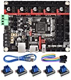 BIGTREETECH SKR 2 Control Board for 3D Printer New Upgrade Silent Board Based on SKR V1.4 Turbo Motherboard for BIQU B1 Compatible TMC2209/2208, DRV8825 Support TFT Display, LCD, (with 5pcs TMC2209)