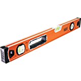 Klein Tools 935L Level, 24-Inch Magnetic Bubble Level with Adjustable Vial and Top V-Groove, High Viz Orange