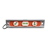 Klein Tools 9319RETT Level, Magnetic Torpedo Level with Tether Ring, Rare Earth Magnets, and V-Grooved Edge for Pipe and Conduit
