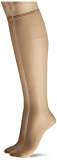 Hanes Silk Reflections Women's Knee High Reinforce Toe 2 Pack, Nude, One Size