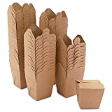 Small Take Out Boxes, Mini Kraft Paper to-Go Food Containers (8 oz, 60 Pack)
