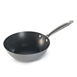 Nordic Ware Superior Steel Spun Wok, 8.5 -Inch,16400,Black