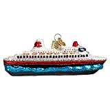 Old World Christmas Cruise Ship Glass Blown Ornaments for Christmas Tree