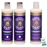 Pet Faves (3 Pack) Cloudstar Buddy Wash Lavender & Mint Shampoo 16 oz and Buddy Rinse Dog Conditioner 16oz with 10ct Pet Wipes