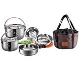 CAMPINGMOON 13PCS Stainless Steel Outdoor Camping Nesting Mess Kit Cookware Set Pots Pans with Storage Carrying Bag MC210